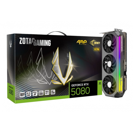 ZOTAC Gaming GeForce RTX 5080 AMP Extreme Infinity 16GB GDDR7 GPU ZOTAC Gaming GeForce RTX 5080 AMP Extreme Infinity 16GB GDDR7 GPU