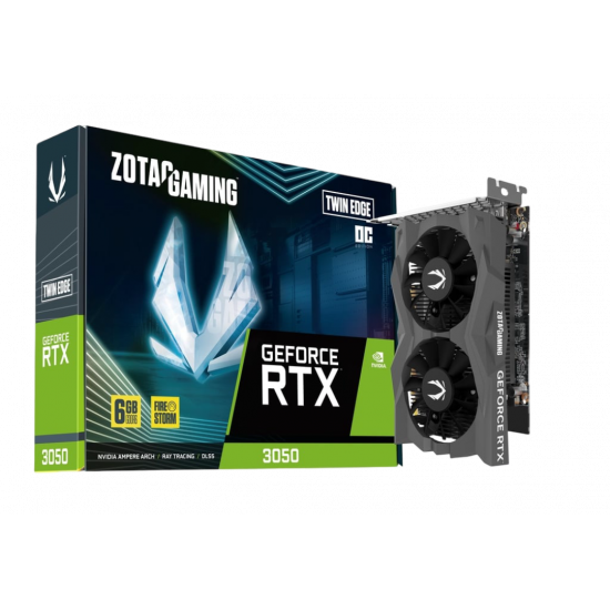 ZOTAC GeForce RTX 3050 Twin Edge OC 6GB GDDR6 GPU ZOTAC GeForce RTX 3050 Twin Edge OC 6GB GDDR6 GPU