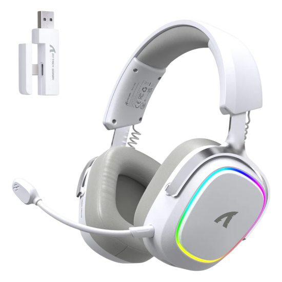Attack Shark G800 RGB Wireless Gaming Headset - White