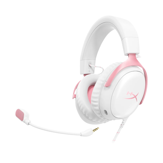 HyperX Cloud III Gaming Headset - White/Pink