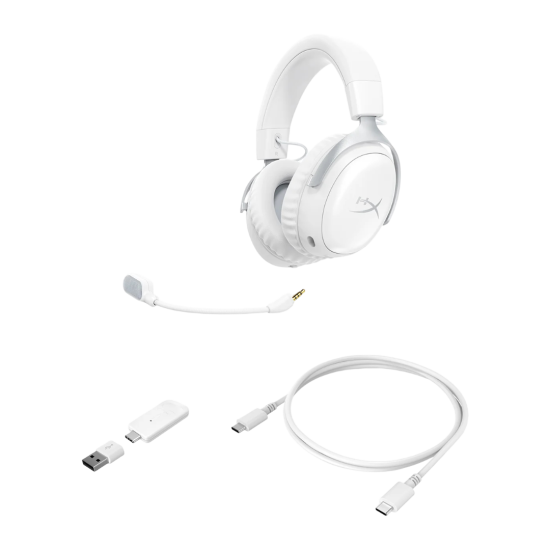 HyperX Cloud III S Wireless Gaming Headset - White