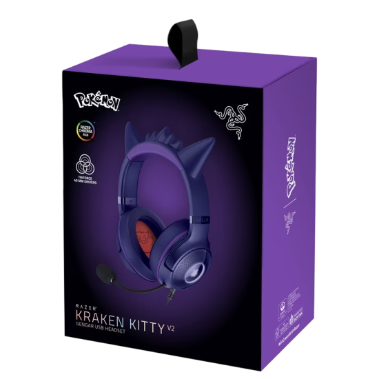 Razer Kraken Kitty V2 USB Gaming Headset - Pokemon Gengar Edition Razer Kraken Kitty V2 USB Gaming Headset - Pokemon Gengar Edition