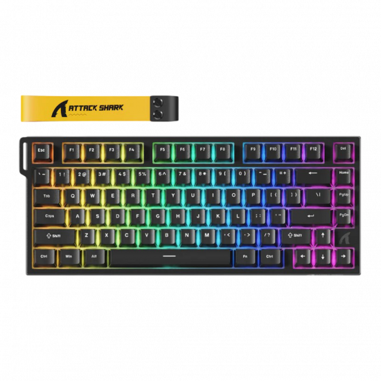 Attack Shark R82 HE RGB Wired Mechanical Keyboard - Magnetic Switch - Black