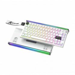 Attack Shark R85 HE RGB Wired Mechanical Keyboard - Purple Mandrel Switch - Starlight White Attack Shark R85 HE RGB Wired Mechanical Keyboard - Purple Mandrel Switch - Starlight White
