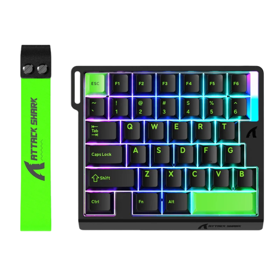 Attack Shark M36 HE RGB Mechanical Keyboard - Magnetic Switch - Neon Green Attack Shark M36 HE RGB Mechanical Keyboard - Magnetic Switch - Neon Green