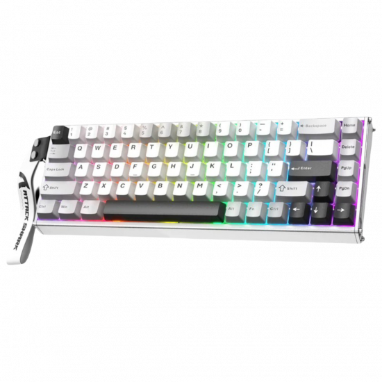 Attack Shark X68Max RGB Wired CNC Mechanical Keyboard - Magnetic Switch - Starlight White