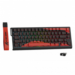 Attack Shark X68Pro HE RGB Tri-Mode Mechanical Keyboard - Magnetic Switch - Black / Red Contours Attack Shark X68Pro HE RGB Tri-Mode Mechanical Keyboard - Magnetic Switch - Black / Red Contours
