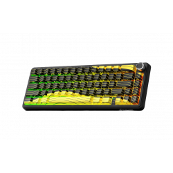 Attack Shark X65Pro HE RGB Tri-Mode Mechanical Keyboard with Knob - Magnetic Switch - Black / Yellow Contours Attack Shark X65Pro HE RGB Tri-Mode Mechanical Keyboard with Knob - Magnetic Switch - Black / Yellow Contours