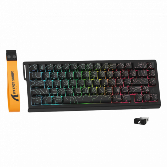 Attack Shark X68Pro Tri-Mode RGB Mechanical Keyboard - Magnetic Switch - Black Contours Attack Shark X68Pro Tri-Mode RGB Mechanical Keyboard - Magnetic Switch - Black Contours