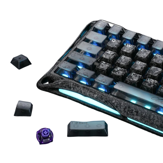GravaStar Mercury V60 Pro 60% Hall Effect Magnetic Gaming Keyboard - Cyber Frost Black