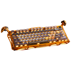 GravaStar Mercury K1 Pro 75% Wireless Mechanical Gaming Keyboard - Battle-Worn Yellow