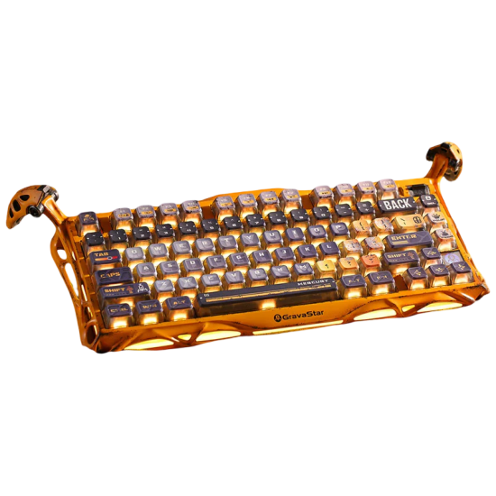 GravaStar Mercury K1 Pro 75% Wireless Mechanical Gaming Keyboard - Battle-Worn Yellow GravaStar Mercury K1 Pro 75% Wireless Mechanical Gaming Keyboard - Battle-Worn Yellow