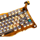 GravaStar Mercury K1 Pro 75% Wireless Mechanical Gaming Keyboard - Battle-Worn Yellow
