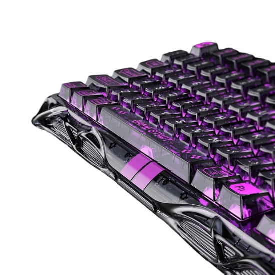 GravaStar Mercury V75 Lite 75% Hall Effect Magnetic Gaming Keyboard - Transparent Black GravaStar Mercury V75 Lite 75% Hall Effect Magnetic Gaming Keyboard - Transparent Black