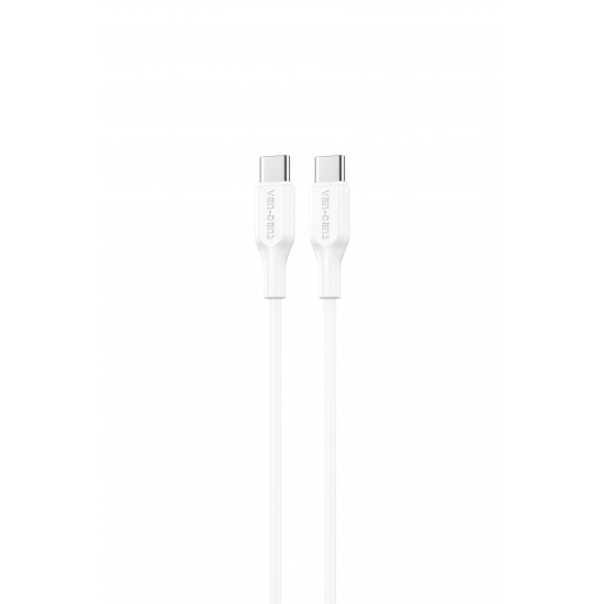 Ven-Dens USB-C to USB-C Charging & Data Cable, 60W - White Ven-Dens USB-C to USB-C Charging & Data Cable, 60W - White