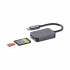 Porodo 2in1 USB-C Card Reader SD MicroSD - Grey