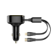 LDNIO C107 Dual-Cable 30W Car Charger Lightning + Type-C