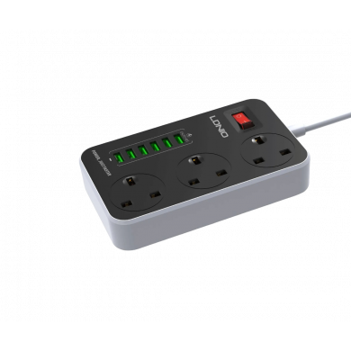 LDNIO SK3662 3-Socket + 6-USB Desktop Power Strip