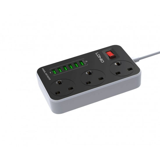 LDNIO SK3662 3-Socket + 6-USB Desktop Power Strip LDNIO SK3662 3-Socket + 6-USB Desktop Power Strip
