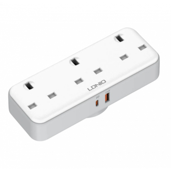 LDNIO SK3398 UK Power Strip with PD USB-C + USB-A 2500W LDNIO SK3398 UK Power Strip with PD USB-C + USB-A 2500W