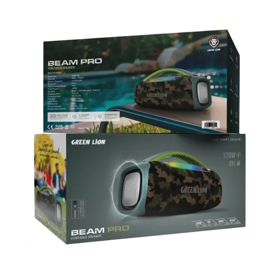 Green Lion Beam Pro Speaker with Microphone 120W - Green