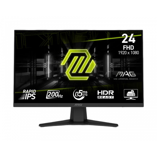MSI MAG 244F - 24" - Rapid IPS - FHD - 200Hz - 0.5ms - FreeSync Premium - Gaming Monitor - Black MSI MAG 244F - 24" - Rapid IPS - FHD - 200Hz - 0.5ms - FreeSync Premium - Gaming Monitor - Black