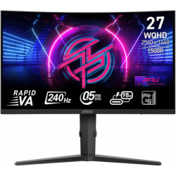 MSI MPG 275CQRXF - 27" Curved - Rapid VA - WQHD - 240Hz - 0.5ms - FreeSync Premium - Gaming Monitor - Black