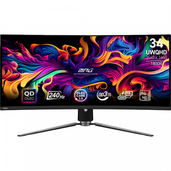 MSI MPG 341CQPX 34" QD-OLED UWQHD 240Hz 0.03ms Curved Gaming Monitor MSI MPG 341CQPX 34" QD-OLED UWQHD 240Hz 0.03ms Curved Gaming Monitor