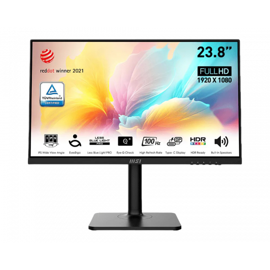 MSI Modern MD2412P - 24" - IPS - FHD - 100Hz - 1ms - Adaptive Sync - Business Monitor - Black MSI Modern MD2412P - 24" - IPS - FHD - 100Hz - 1ms - Adaptive Sync - Business Monitor - Black