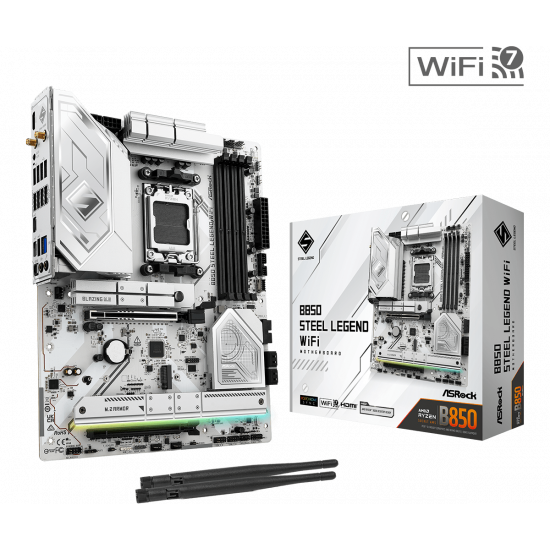 ASRock B850 Steel Legend WiFi DDR5 ATX Motherboard ASRock B850 Steel Legend WiFi DDR5 ATX Motherboard