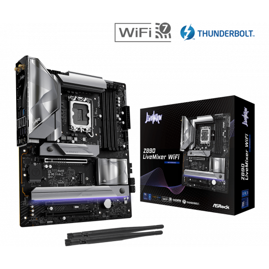 ASRock Z890 LiveMixer WiFi DDR5 ATX Motherboard ASRock Z890 LiveMixer WiFi DDR5 ATX Motherboard