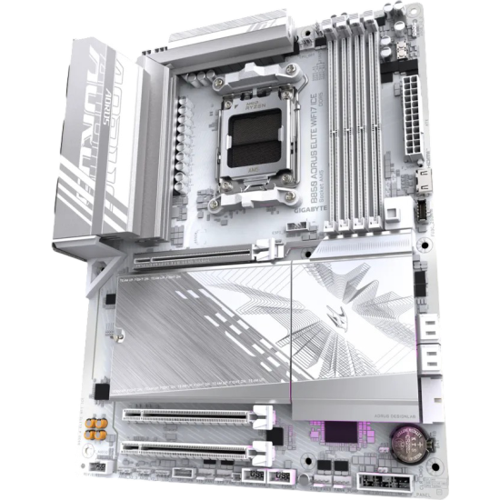 Gigabyte B850 Aorus Elite WiFi7 Ice Motherboard - White Gigabyte B850 Aorus Elite WiFi7 Ice Motherboard - White