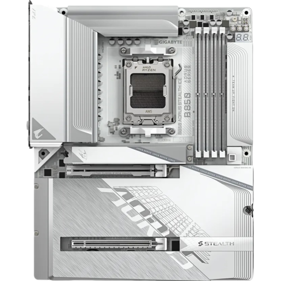 Gigabyte B850 Aorus Stealth Ice Motherboard - White