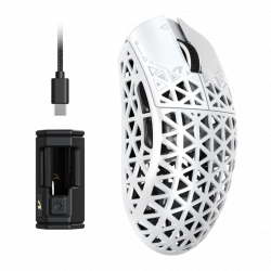 Attack Shark R5 Ultra Lightweight RGB Wireless Mouse - White