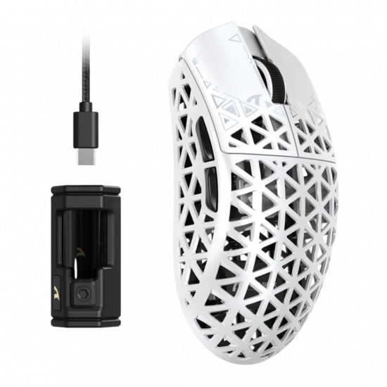 Attack Shark R5 Ultra Lightweight RGB Wireless Mouse - White