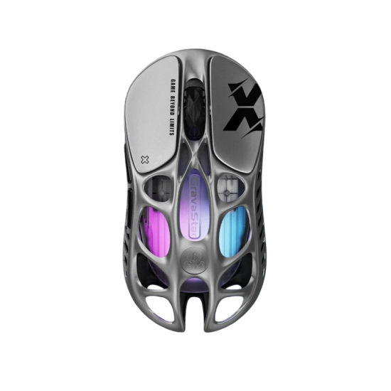 GravaStar Mercury X Wireless Gaming Mouse - Interstellar Silver GravaStar Mercury X Wireless Gaming Mouse - Interstellar Silver