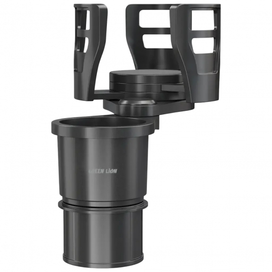 Green Lion Drive Flex 2 in 1 Cup Holder Universal Car Fit - Black