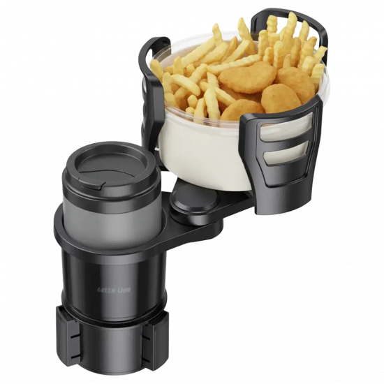 Green Lion Drive Flex 2 in 1 Cup Holder Universal Car Fit - Black