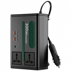 Green Lion GC-300 Car Inverter - Black