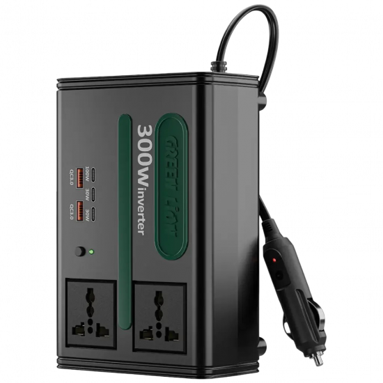 Green Lion GC-300 Car Inverter - Black Green Lion GC-300 Car Inverter - Black
