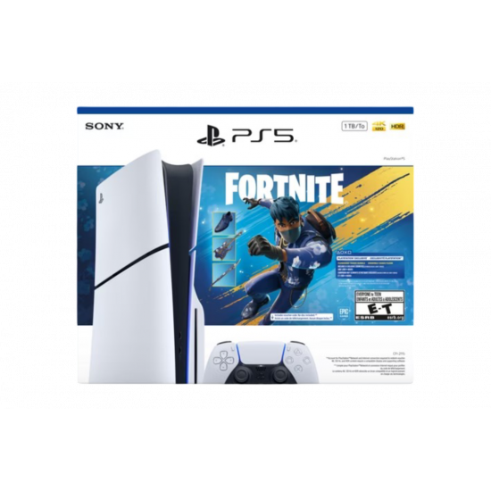 Playstation 5 Slim - Disc version + Fortnite Voucher Bundle Playstation 5 Slim - Disc version + Fortnite Voucher Bundle