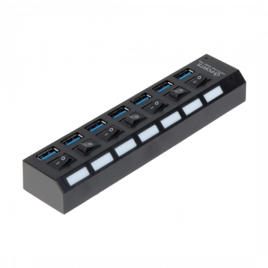 USB3.0 hub to 7 x USB3.0 Ports with single switch to control USB3.0 hub to 7 x USB3.0 Ports with single switch to control