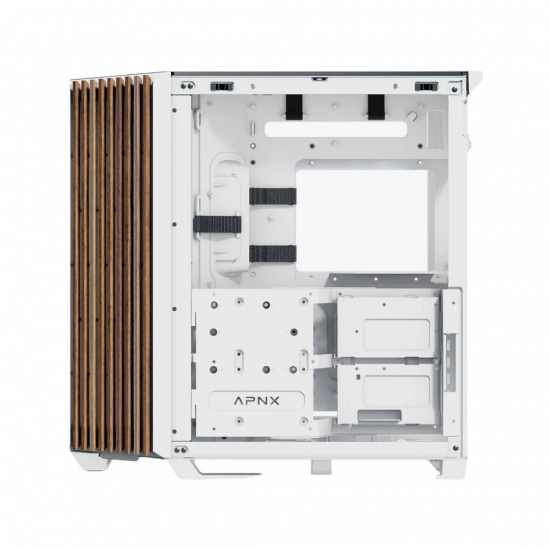 APNX V1 ATX Mid Tower (Glass Edition Wood) - White APNX V1 ATX Mid Tower (Glass Edition Wood) - White