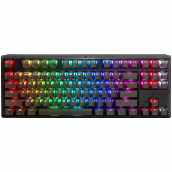 Ducky One 3 Aura RGB TKL - Arabic - Cherry Silver - Black Ducky One 3 Aura RGB TKL - Arabic - Cherry Silver - Black