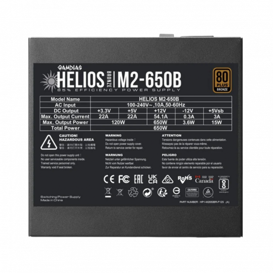 Gamdias Helios M2-650B - 650W PSU