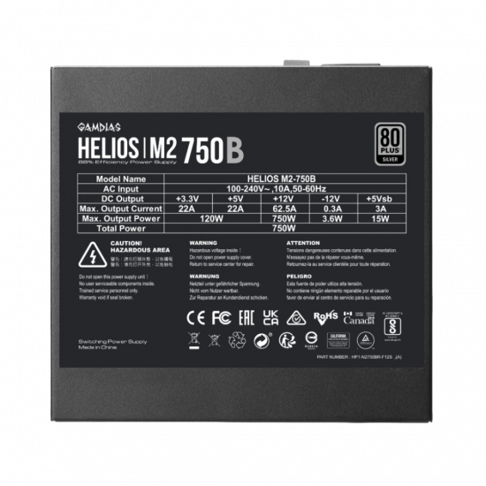 Gamdias Helios M2-750B - 750W PSU