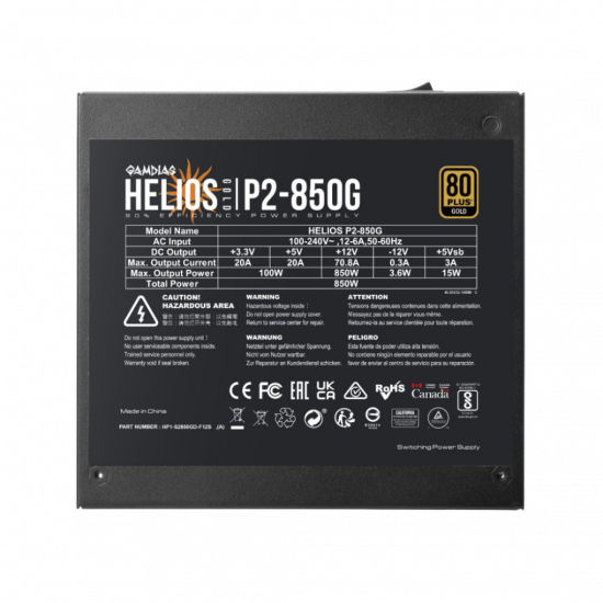 Gamdias Helios P2-850G - 850W PSU