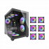 darkFlash C285P V2 ATX Case with 6 Fans - Black