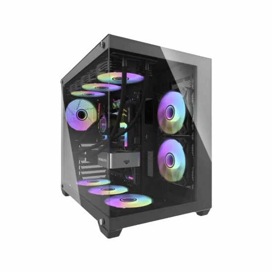 darkFlash C285P V2 ATX Case with 6 Fans - Black darkFlash C285P V2 ATX Case with 6 Fans - Black