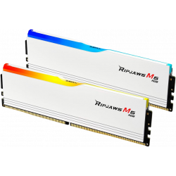 G.SKILL Ripjaws M5 RGB DDR5 96GB - 6400MHz (2x48GB) - Intel XMP - White G.SKILL Ripjaws M5 RGB DDR5 96GB - 6400MHz (2x48GB) - Intel XMP - White